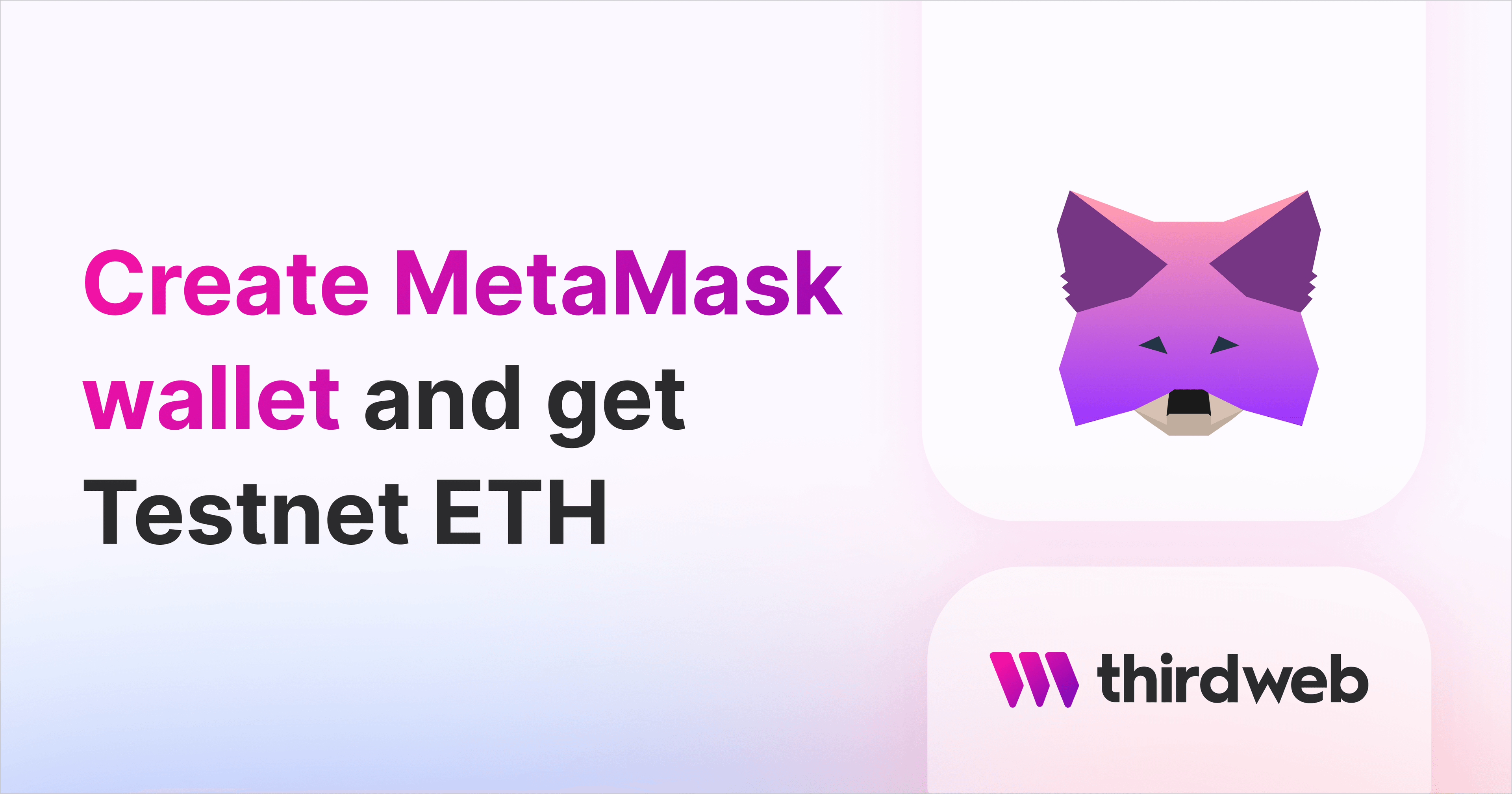 Create a MetaMask wallet and get testnet ETH thumbnail