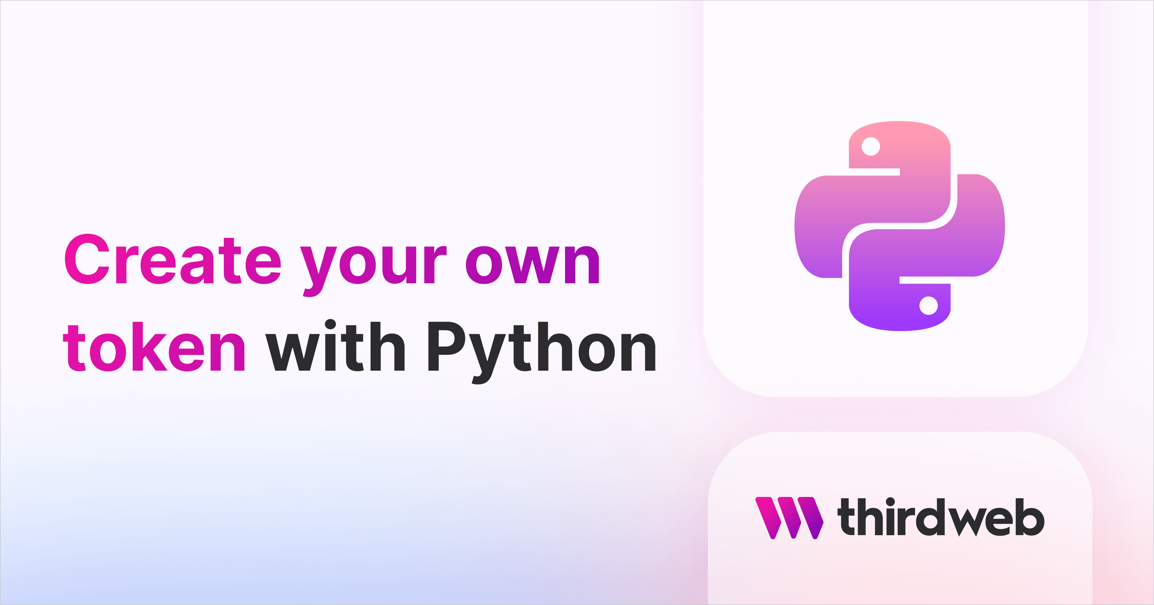 Create your own token with Python thumbnail