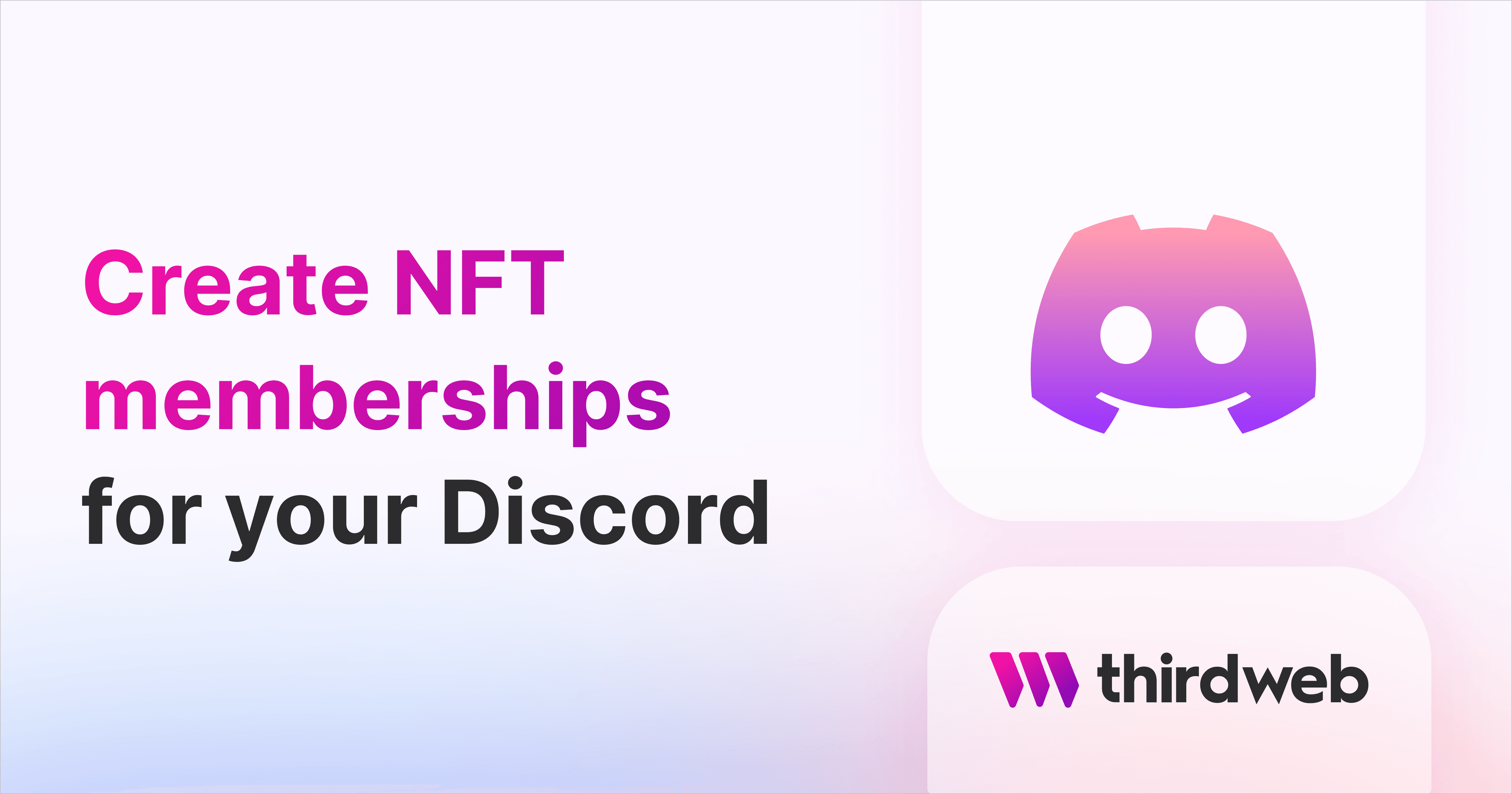 Create NFT memberships for your Discord thumbnail