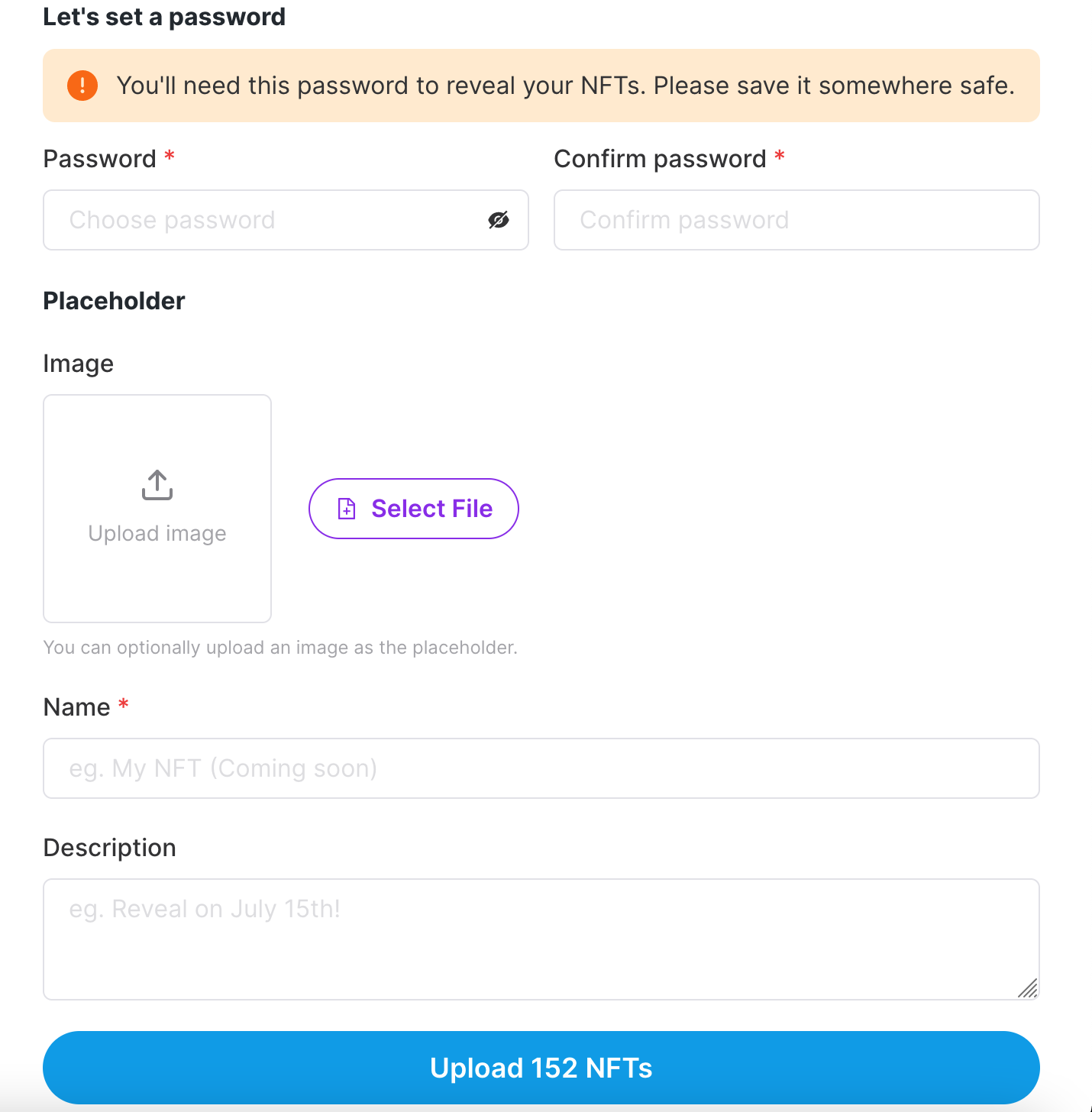 Filling in delayed reveal form