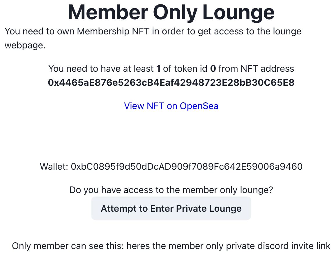 Member only lounge