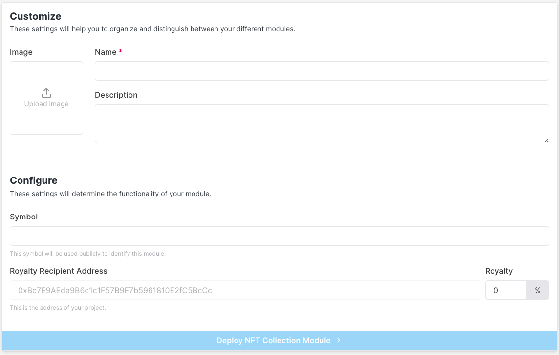 Deploy NFT module