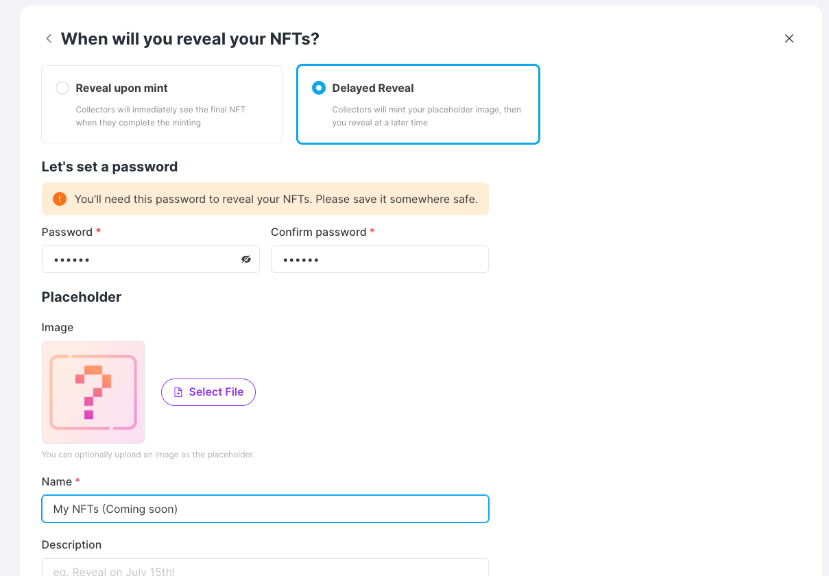 delayed reveal dashboard